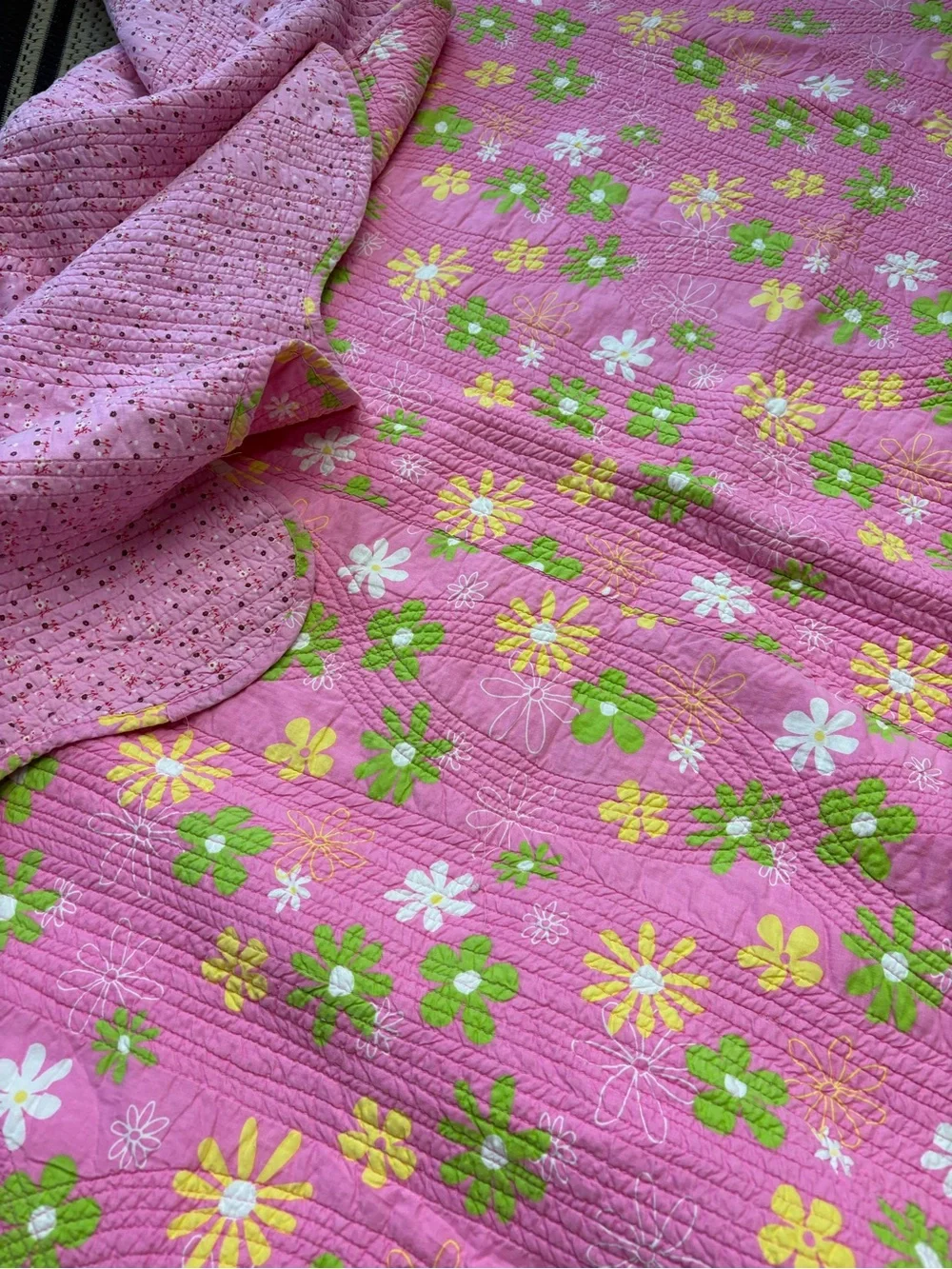 Pink Floral Quilt